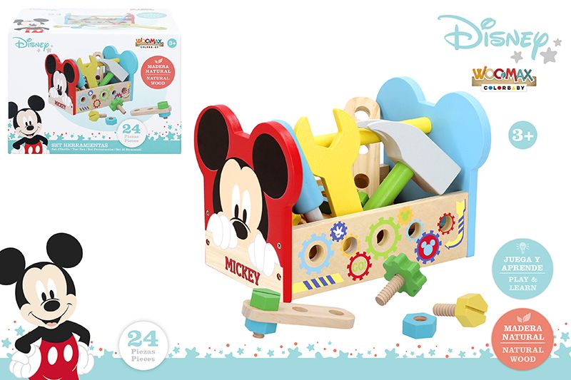 SET HERRAMIENTAS 48706 MADERA MICKEY*