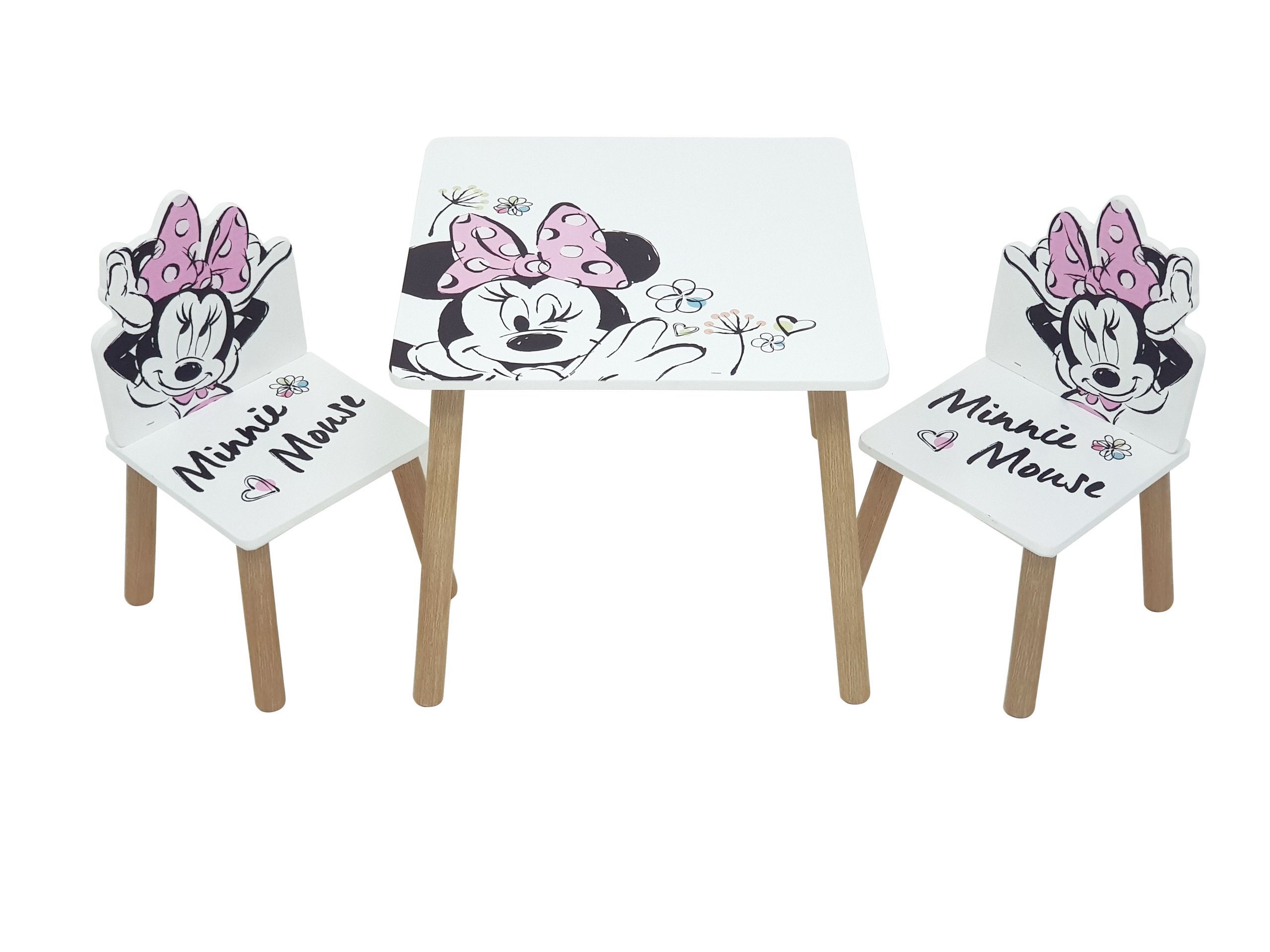 SET MESA + 2 SILLAS MINNIE WD13678 50X50X44CM