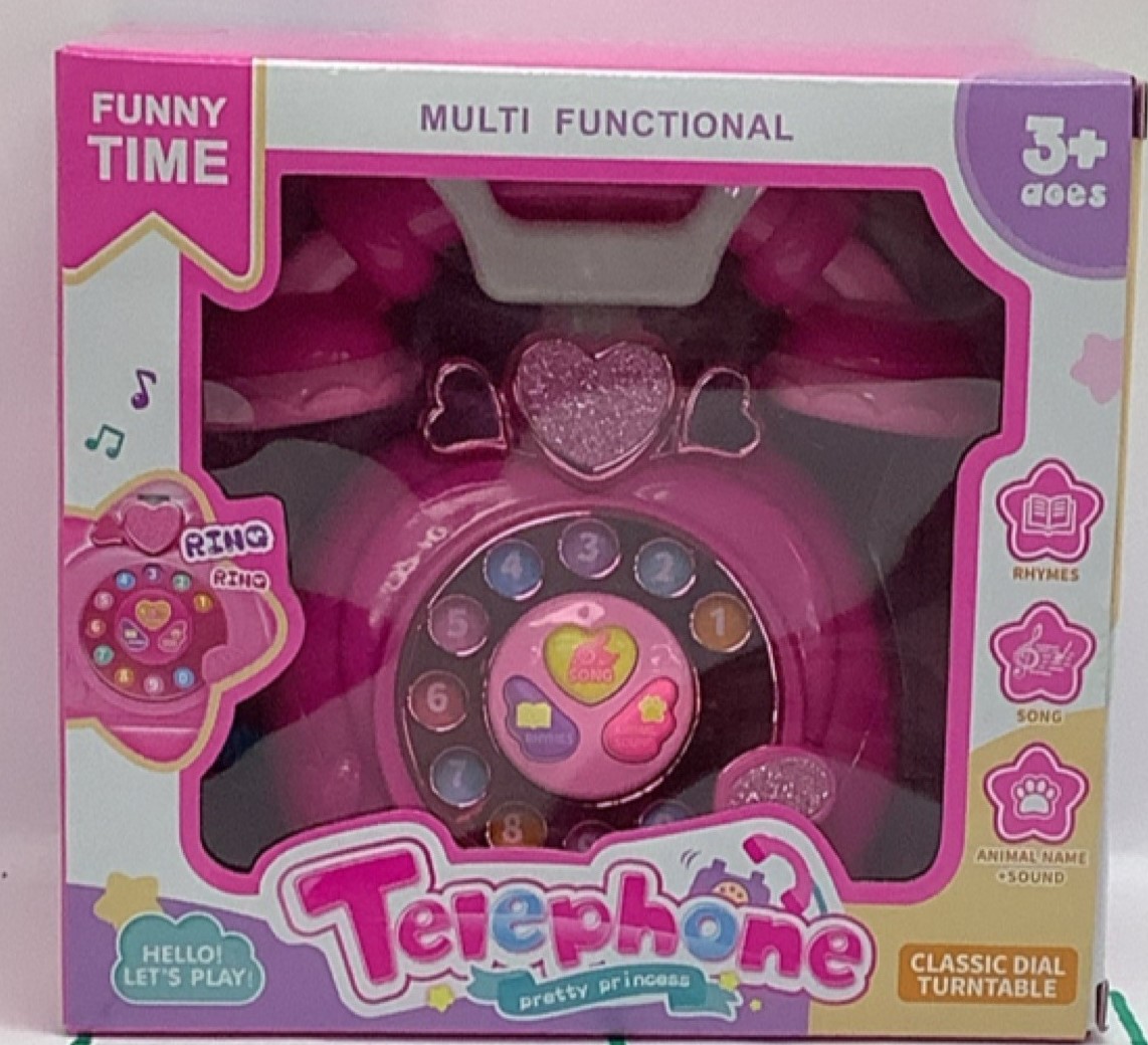 TELEFONO MUSICAL ROSA 1443