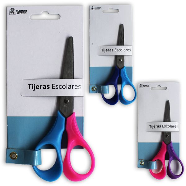 TIJERAS ESCOLARES A6932 COLORES STD 13CM