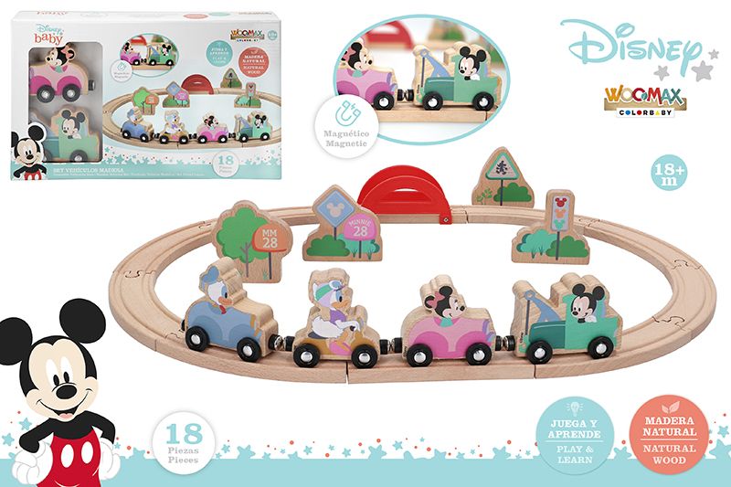 TREN MADERA 48703 60CM MICKEY*