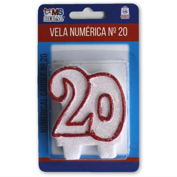 VELA A7295 20 BORDE ROJO