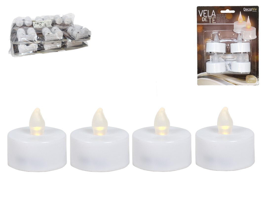 VELAS TE LED X4 4CM