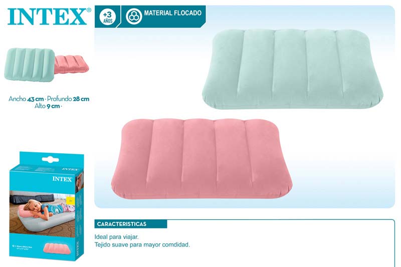 ALMOHADA 68676 FLOCADA 2 COLORES 43X28X9CM