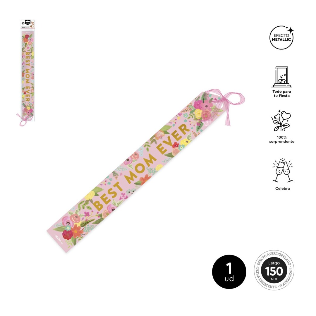 BANDA 1161523 "BEST MOM EVER" 150 X 10 CM PVC**