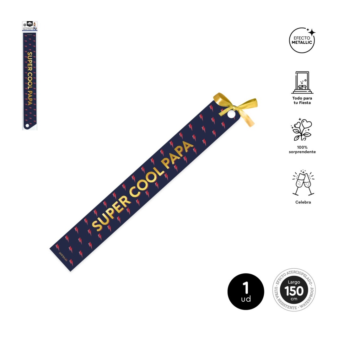 BANDA 1161524 "SUPER COOL PAPA" 150X10 CM PVC**