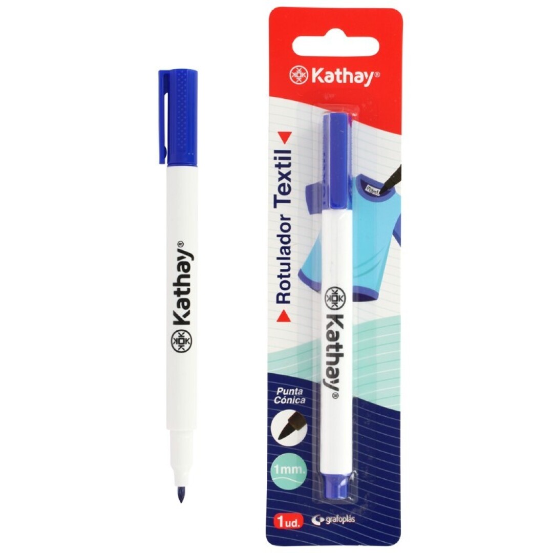 BLISTER 1 ROTULADOR TEXTIL 1MM AZUL KTY 86240030