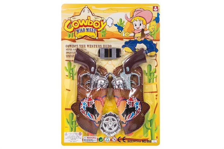 BLISTER 2 PISTOLAS + CARTUCHERAS 03-68668 OESTE