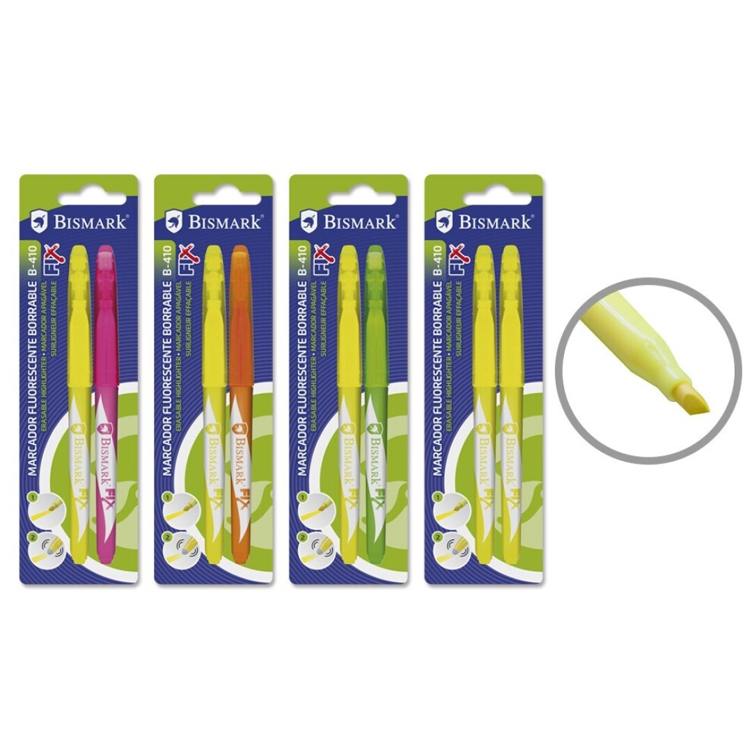 BLISTER 2 ROTULADOR 327526 BORRABLE BISMARK FLUORESECENTE