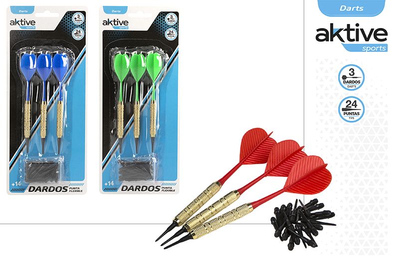 BLISTER 3 DARDOS + 24 PUNTAS 52485 3STD