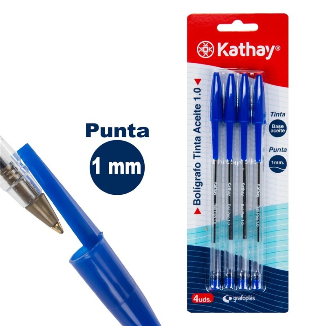 BLISTER 4 BOLIS 1MM T.ACEITE AZUL 86210230