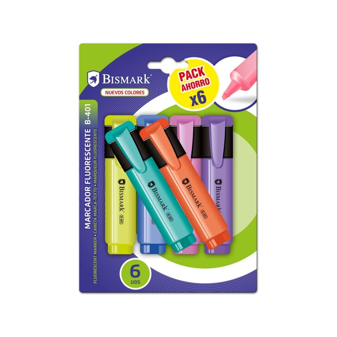 BLISTER 6 ROTULADOR 330263 FLUORESCENTE NEW COLORS