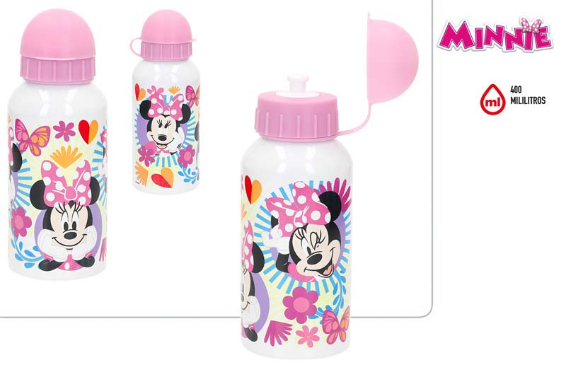 BOTELLA ALUMINIO 400ML 77649 MINNIE