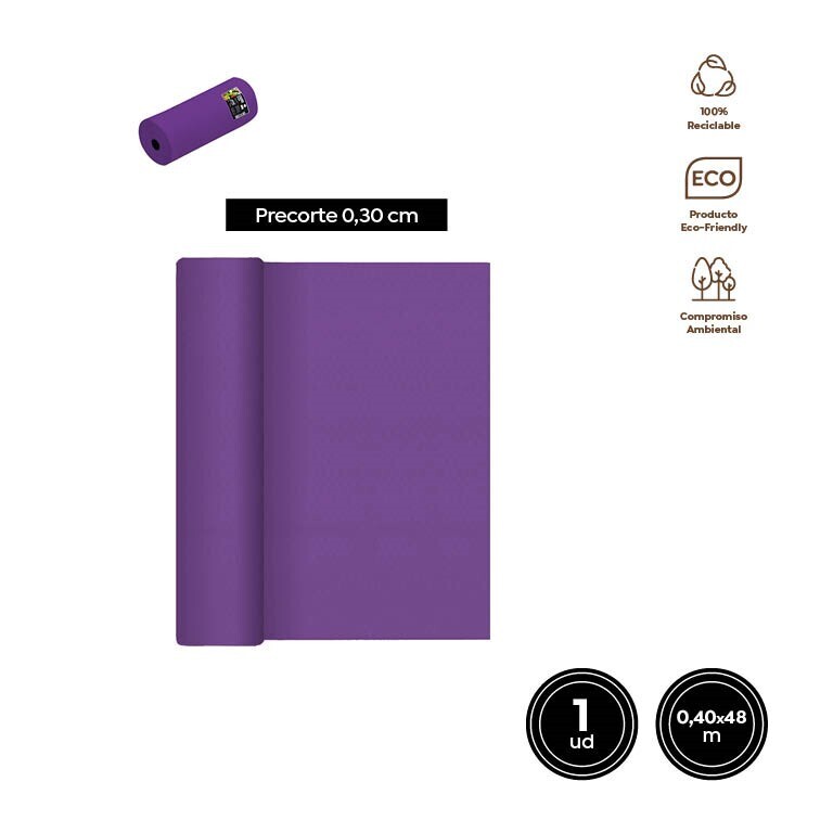 CAMINO DE MESA 5514 ROLLO TNT PRECORTADO A 0,3M VIOLETA 0,4X48M**