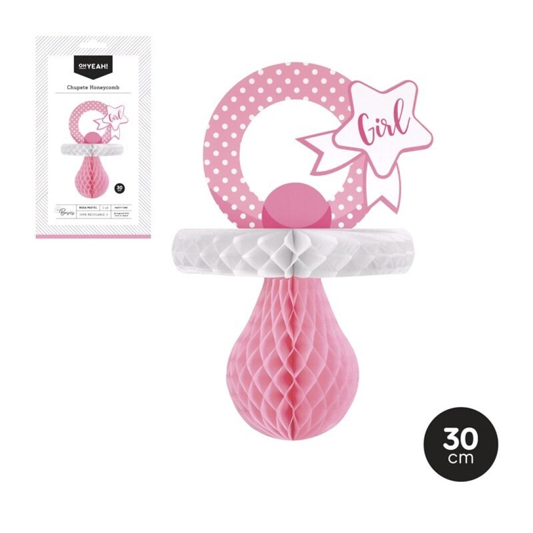 CHUPETE 105-1029 HONEYCOMB PAPEL ROSA PASTEL 30CM**