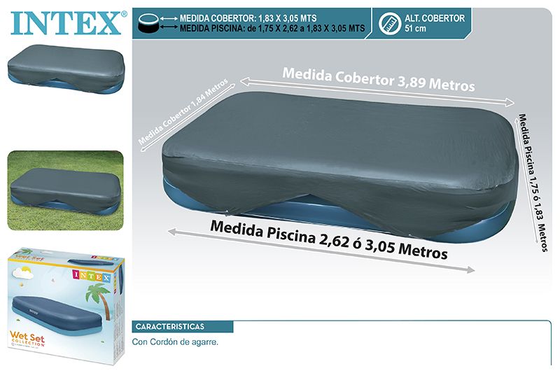 COBERTOR 58412 RECTANGULAR 305X183CM / 262X175CM