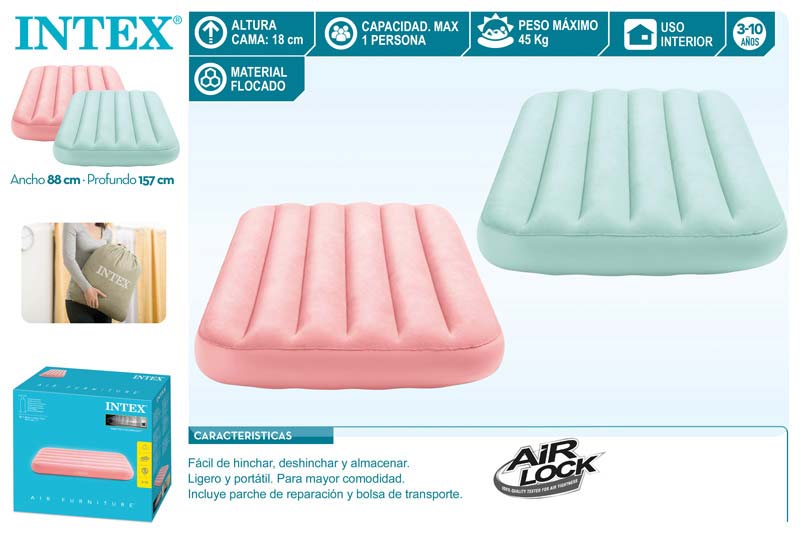COLCHON COZY KIDZ AZUL/ROSA 66803 88X157X18CM