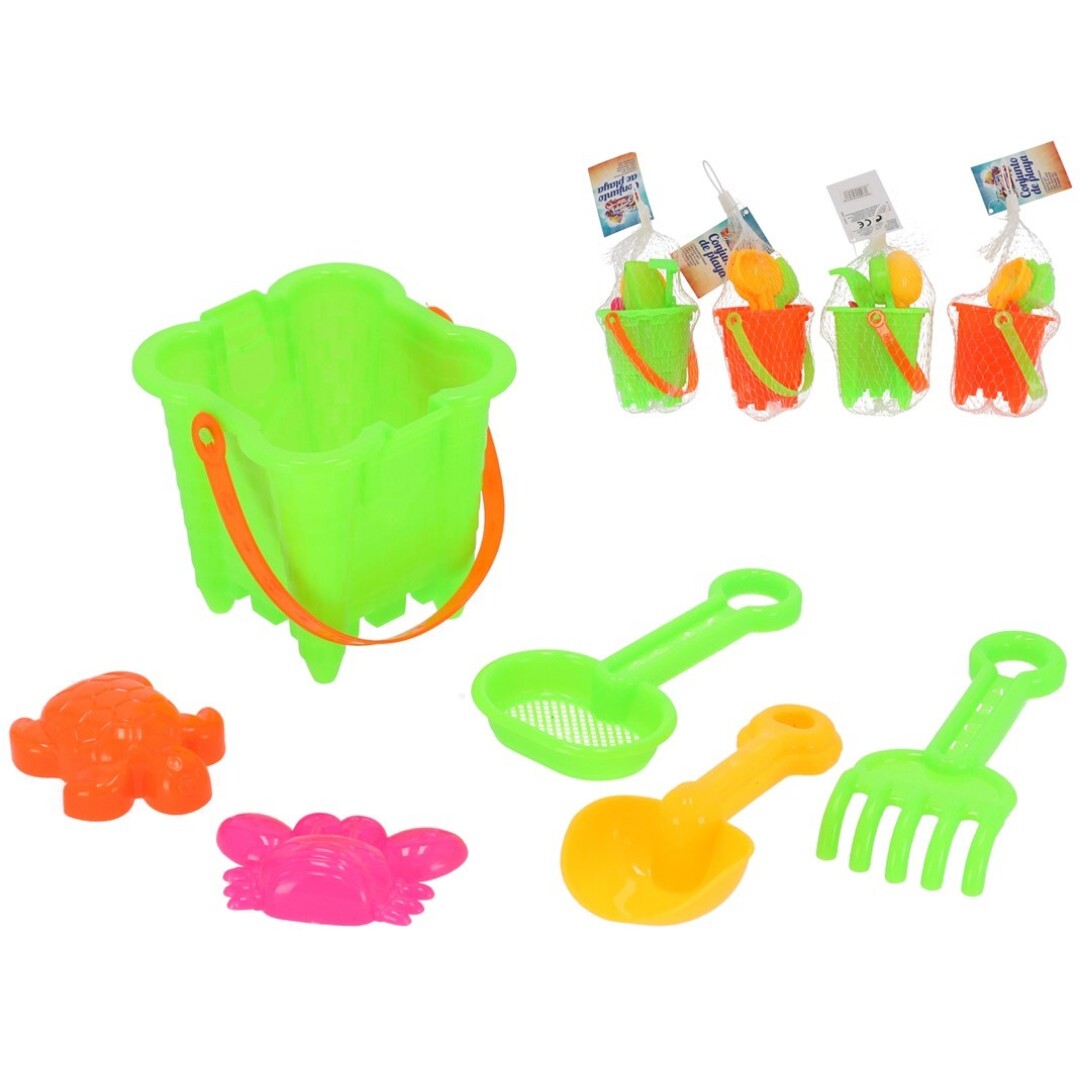 CONJUNTO DE PLAYA CUBO 6 PZS 14X8X8CM