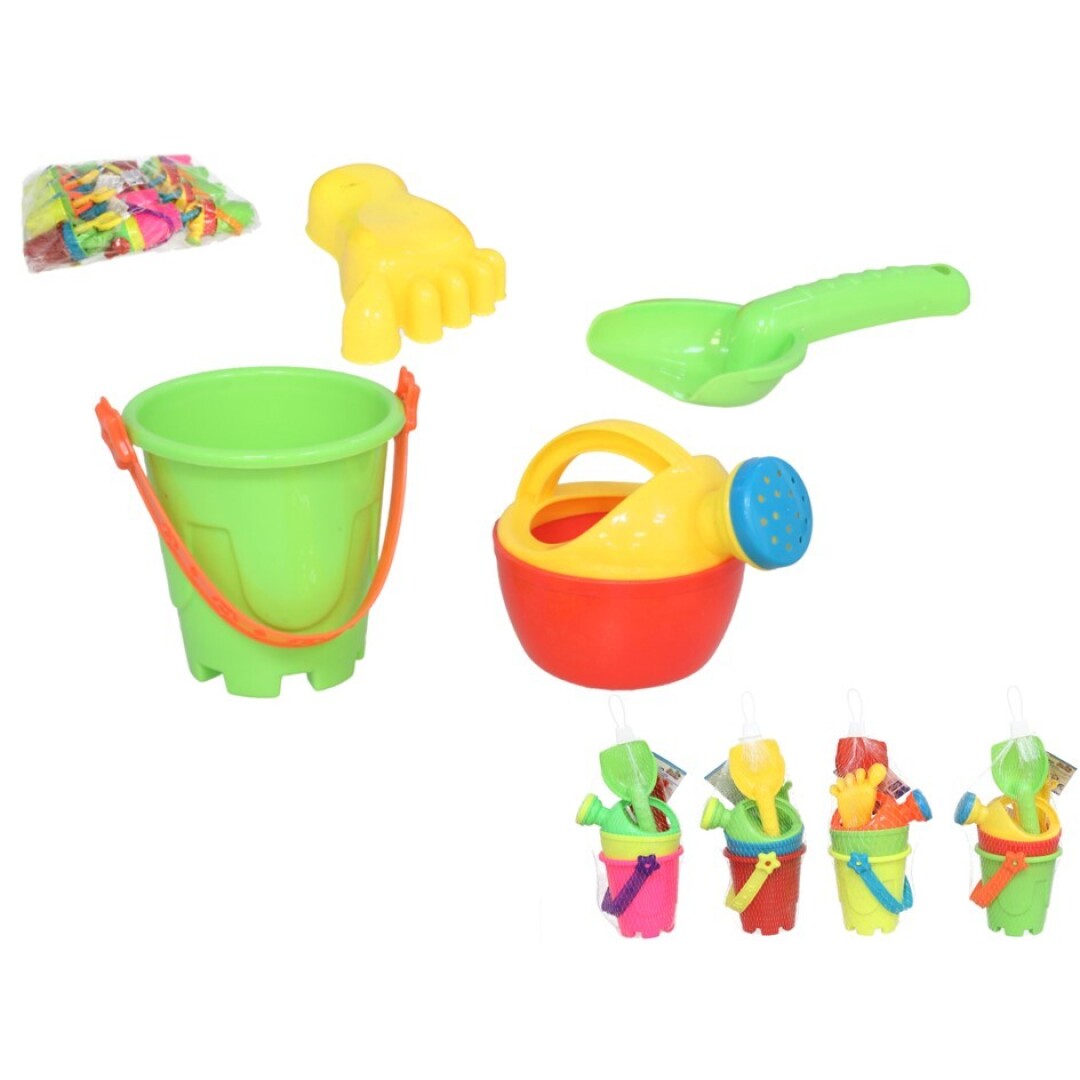 CONJUNTO PLAYA REGADERA 4PZS 6X6X20CM 4S