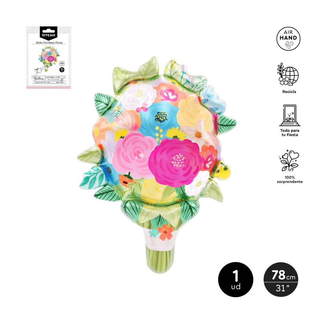 GLOBO FOIL 1131367 RAMO DE FLORES 59 X 78 CM 29"**