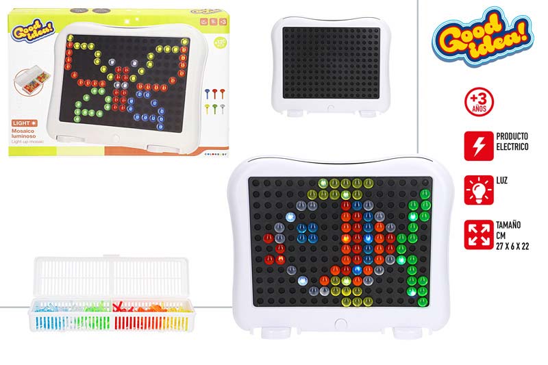 JUEGO MOSAICOS C/LUZ 39424 126 PIEZAS