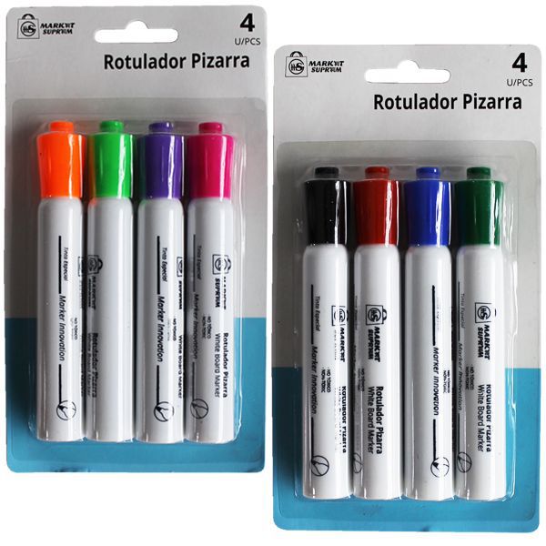 MARCADORES PIZARRA SET 4UDS A8475 COLORES STD