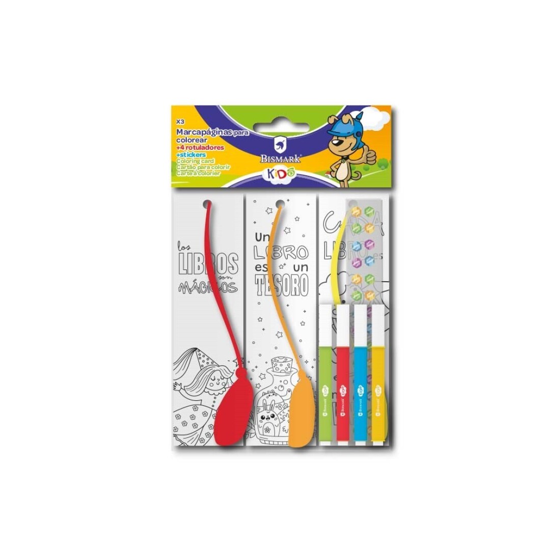 MARCAPAGINAS 331454 3UDS PARA COLOREAR C/ROTULADORES