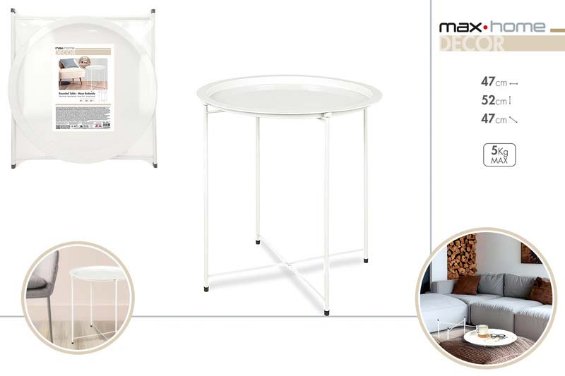 MESA REDONDA METAL 47X52CM 18501