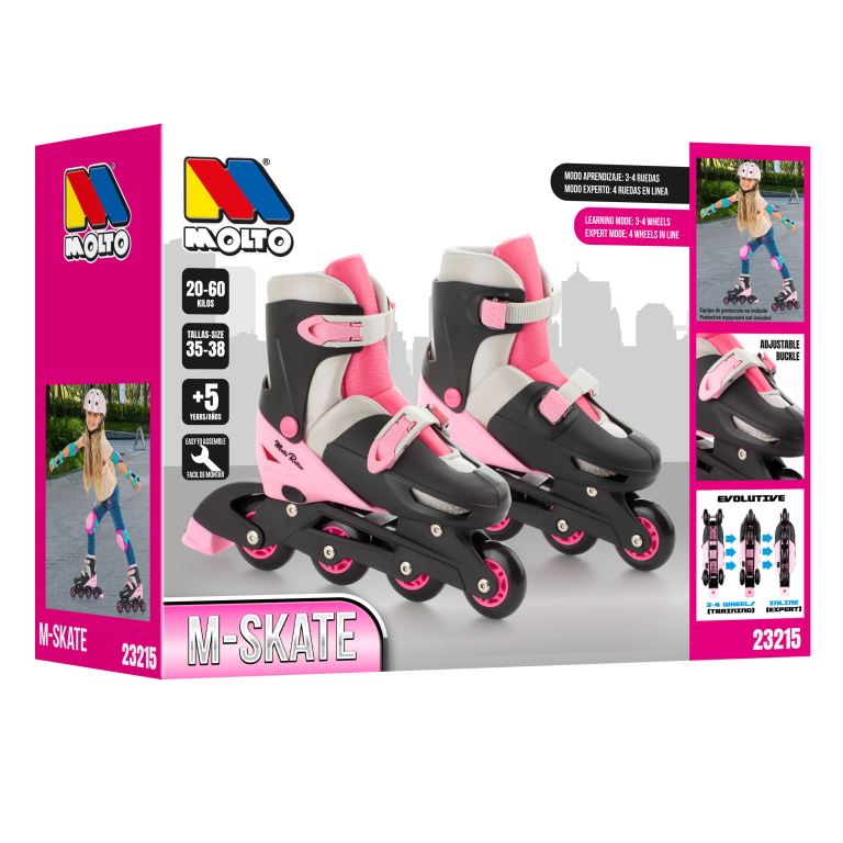 PATIN EN LINEA 23215-24215 3 EN 1 ROSA