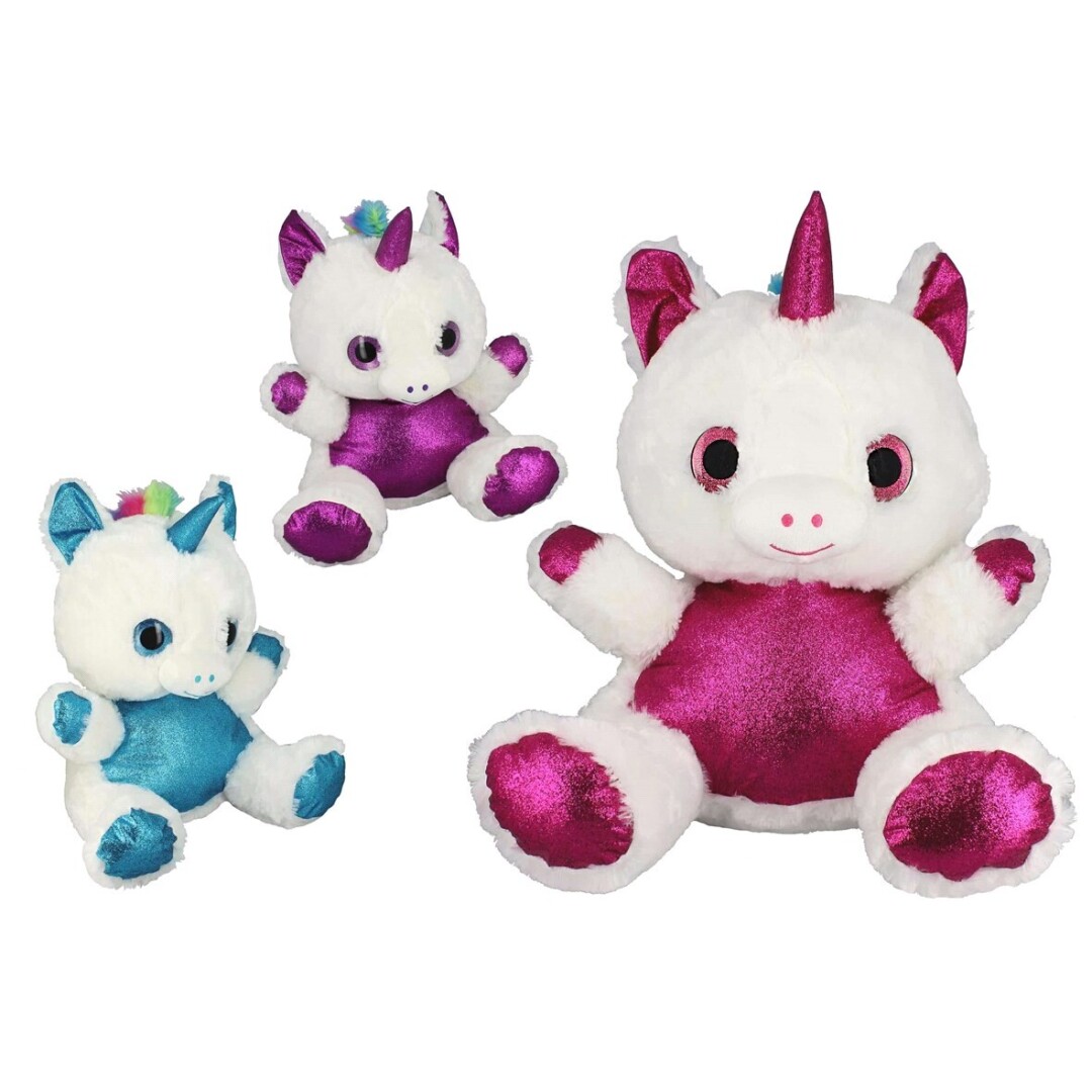PELUCHE 3460 28CM UNICORNIO SIT BRILLI 3 COLORES