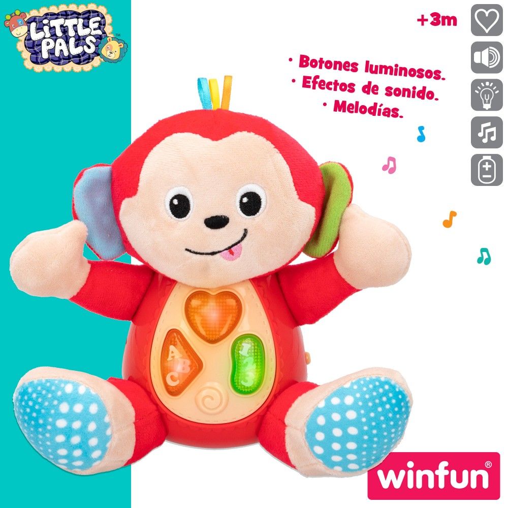 PELUCHE 46507 LUZ Y SONIDO - MONO 3M+