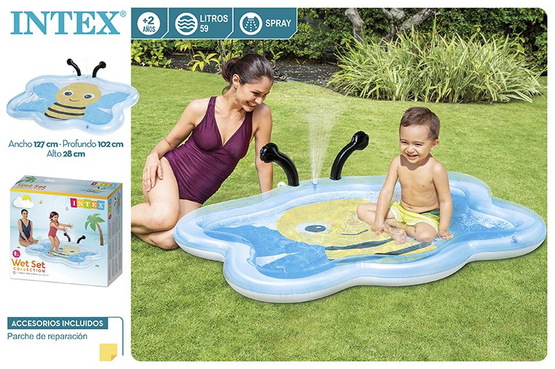 PISCINA 58434 C/DUCHA ABEJA 127X102X28CM