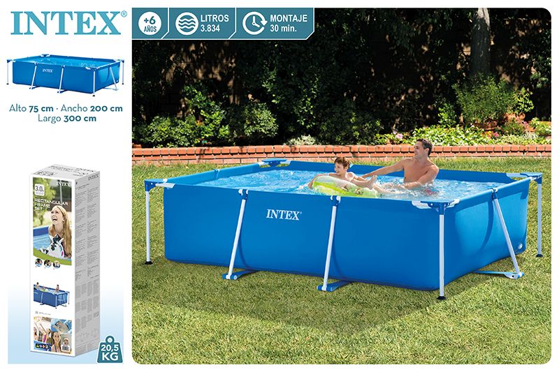 PISCINA 58981 RECTANGULAR 300X200X75CM