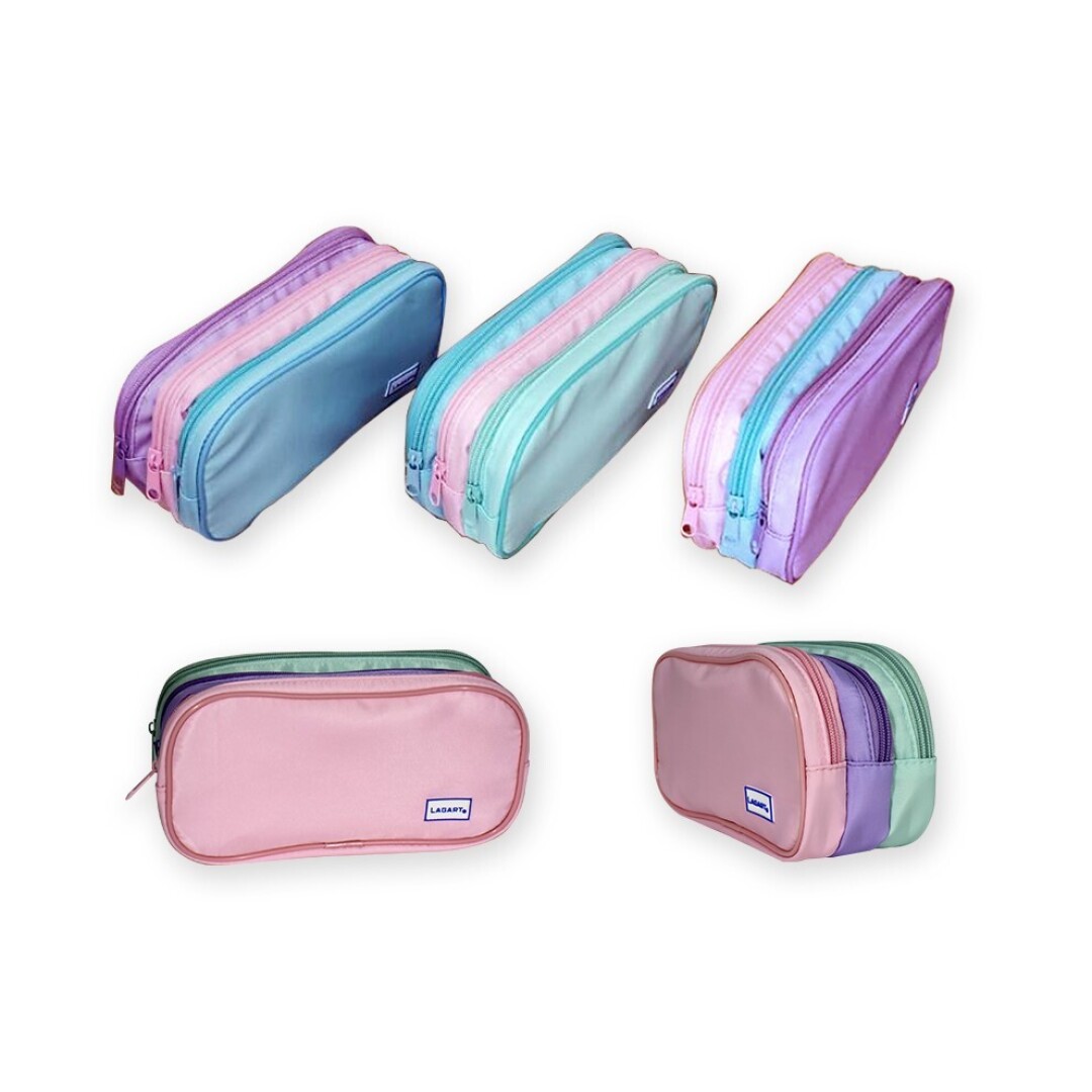 PORTATODO 3 CREMALLERAS RECTAGULAR PASTEL 332302