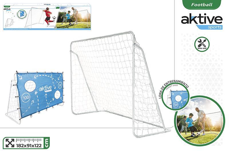 PORTERIA FUTBOL 49043 METAL 182X91X122CM