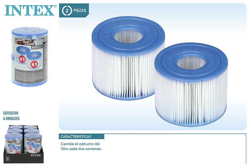 SET 2 CARTUCHOS FILTRO PURESPA 55000 TIPO S1