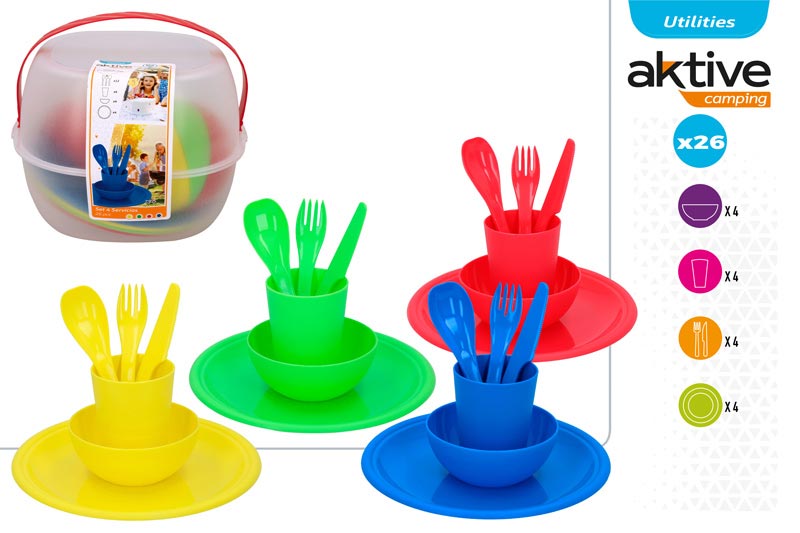 SET PICNIC 16404 26PZ EN CAJA PLASTICO
