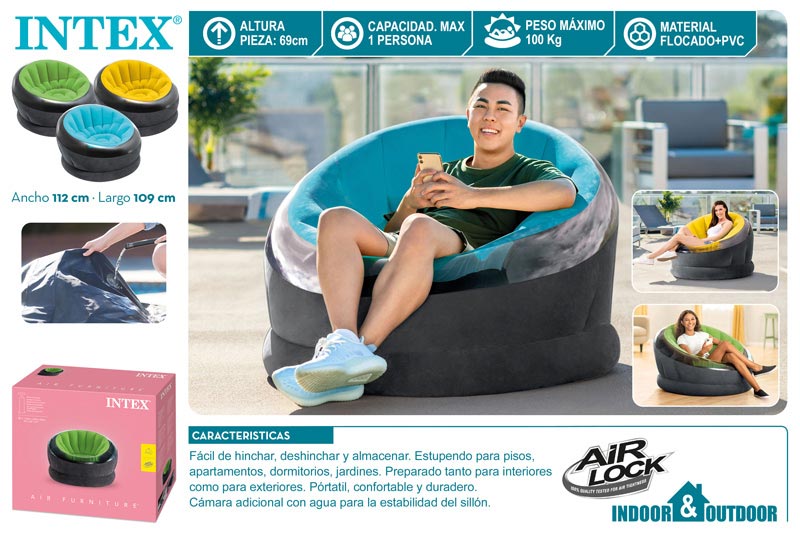SILLON HINCHABLE 68582 EMPIRE 112X109X69CM