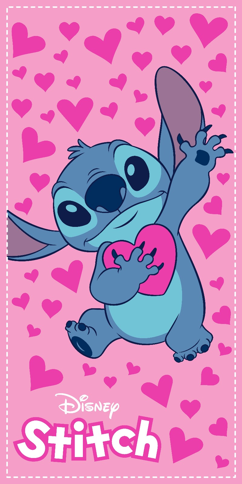 TOALLA JE12667PP LILO&STITCH ROSA