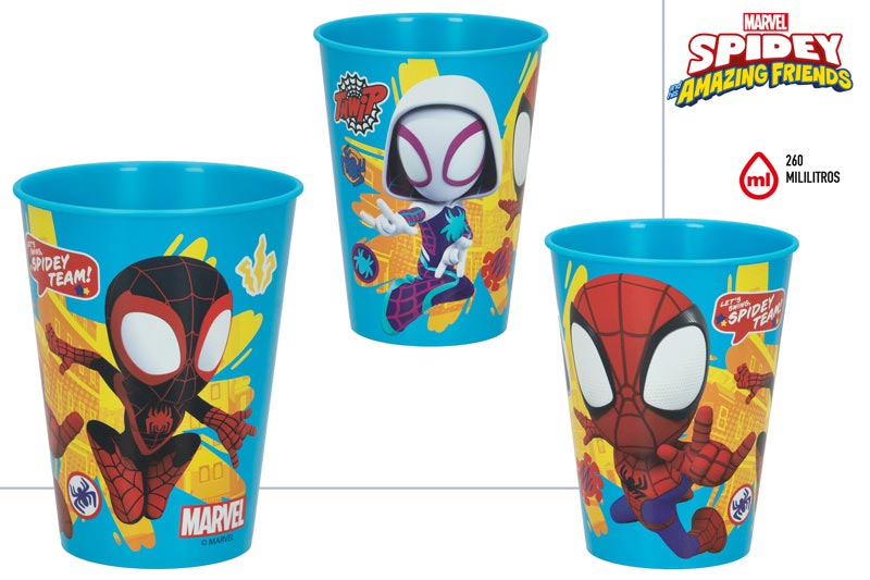 VASO EASY 77441 PLASTICO 260ML SPIDEY & FRIENDS